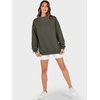image:imageANRABESS Womens Mock Neck Sweatshirt Oversized PulloverArmygreen
