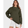 image:imageANRABESS Womens Mock Neck Sweatshirt Oversized PulloverArmygreen