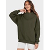 image:imageANRABESS Womens Mock Neck Sweatshirt Oversized PulloverArmygreen