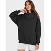 image:imageANRABESS Womens Mock Neck Sweatshirt Oversized PulloverBlack