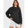 image:imageANRABESS Womens Mock Neck Sweatshirt Oversized PulloverBlack