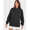 image:imageANRABESS Womens Mock Neck Sweatshirt Oversized PulloverBlack