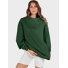 image:imageANRABESS Womens Mock Neck Sweatshirt Oversized PulloverDark Green