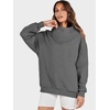 image:imageANRABESS Womens Mock Neck Sweatshirt Oversized PulloverDark Grey