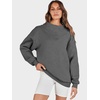 image:imageANRABESS Womens Mock Neck Sweatshirt Oversized PulloverDark Grey