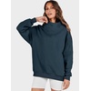 image:imageANRABESS Womens Mock Neck Sweatshirt Oversized PulloverDark Navy Blue