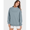 image:imageANRABESS Womens Mock Neck Sweatshirt Oversized PulloverDeep Blue