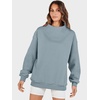 image:imageANRABESS Womens Mock Neck Sweatshirt Oversized PulloverDeep Blue