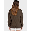 image:imageANRABESS Womens Mock Neck Sweatshirt Oversized PulloverDeep Brown