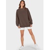 image:imageANRABESS Womens Mock Neck Sweatshirt Oversized PulloverDeep Brown