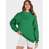 image:imageANRABESS Womens Mock Neck Sweatshirt Oversized PulloverGreen