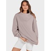 image:imageANRABESS Womens Mock Neck Sweatshirt Oversized PulloverKhaki