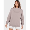 image:imageANRABESS Womens Mock Neck Sweatshirt Oversized PulloverKhaki