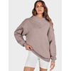 image:imageANRABESS Womens Mock Neck Sweatshirt Oversized PulloverKhaki