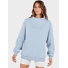image:imageANRABESS Womens Mock Neck Sweatshirt Oversized PulloverLight Blue