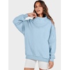 image:imageANRABESS Womens Mock Neck Sweatshirt Oversized PulloverLight Blue