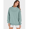 image:imageANRABESS Womens Mock Neck Sweatshirt Oversized PulloverLight Green