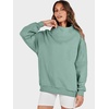 image:imageANRABESS Womens Mock Neck Sweatshirt Oversized PulloverLight Green