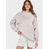 image:imageANRABESS Womens Mock Neck Sweatshirt Oversized PulloverLight Grey