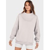 image:imageANRABESS Womens Mock Neck Sweatshirt Oversized PulloverLight Grey