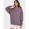 image:imageANRABESS Womens Mock Neck Sweatshirt Oversized PulloverNutmeg