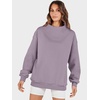 image:imageANRABESS Womens Mock Neck Sweatshirt Oversized PulloverNutmeg