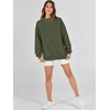 image:imageANRABESS Womens Mock Neck Sweatshirt Oversized PulloverOlive
