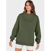 image:imageANRABESS Womens Mock Neck Sweatshirt Oversized PulloverOlive