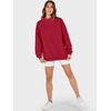 image:imageANRABESS Womens Mock Neck Sweatshirt Oversized PulloverRed