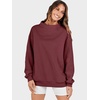 image:imageANRABESS Womens Mock Neck Sweatshirt Oversized PulloverWine Red