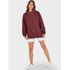 image:imageANRABESS Womens Mock Neck Sweatshirt Oversized PulloverWine Red