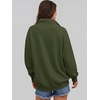 image:imageANRABESS Womens Oversized Sweatshirt Mock Neck Henley 2026 Fall OutfitsArmy Green