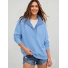 image:imageANRABESS Womens Oversized Sweatshirt Mock Neck Henley 2026 Fall OutfitsBright Blue