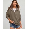 image:imageANRABESS Womens Oversized Sweatshirt Mock Neck Henley 2026 Fall OutfitsBrown