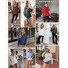 image:imageANRABESS Womens Oversized Sweatshirt Mock Neck Henley 2026 Fall OutfitsDeep Green