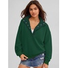 image:imageANRABESS Womens Oversized Sweatshirt Mock Neck Henley 2026 Fall OutfitsDeep Green