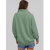 image:imageANRABESS Womens Oversized Sweatshirt Mock Neck Henley 2026 Fall OutfitsGreen