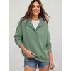 image:imageANRABESS Womens Oversized Sweatshirt Mock Neck Henley 2026 Fall OutfitsGreen