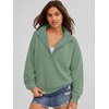 image:imageANRABESS Womens Oversized Sweatshirt Mock Neck Henley 2026 Fall OutfitsGreen