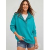 image:imageANRABESS Womens Oversized Sweatshirt Mock Neck Henley 2026 Fall OutfitsLake Green