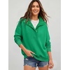 image:imageANRABESS Womens Oversized Sweatshirt Mock Neck Henley 2026 Fall OutfitsLight Green