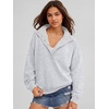 image:imageANRABESS Womens Oversized Sweatshirt Mock Neck Henley 2026 Fall OutfitsLight Grey
