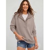 image:imageANRABESS Womens Oversized Sweatshirt Mock Neck Henley 2026 Fall OutfitsMocha