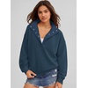 image:imageANRABESS Womens Oversized Sweatshirt Mock Neck Henley 2026 Fall OutfitsNavy Blue