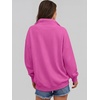 image:imageANRABESS Womens Oversized Sweatshirt Mock Neck Henley 2026 Fall OutfitsNeon Peony