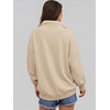 image:imageANRABESS Womens Oversized Sweatshirt Mock Neck Henley 2026 Fall OutfitsParchment