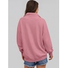 image:imageANRABESS Womens Oversized Sweatshirt Mock Neck Henley 2026 Fall OutfitsPink