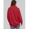 image:imageANRABESS Womens Oversized Sweatshirt Mock Neck Henley 2026 Fall OutfitsRed