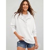 image:imageANRABESS Womens Oversized Sweatshirt Mock Neck Henley 2026 Fall OutfitsWhite