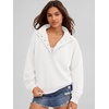 image:imageANRABESS Womens Oversized Sweatshirt Mock Neck Henley 2026 Fall OutfitsWhite